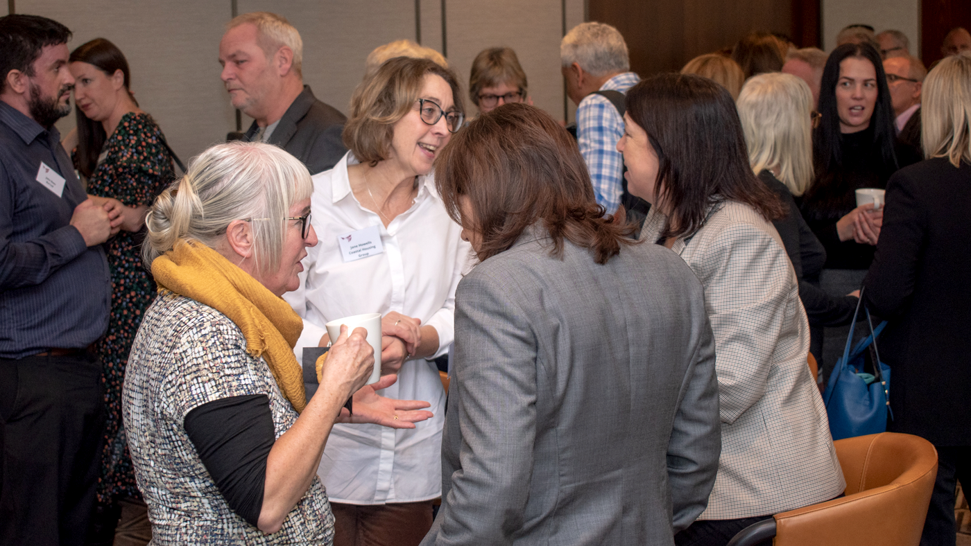 Community Housing Cymru members social networking at event