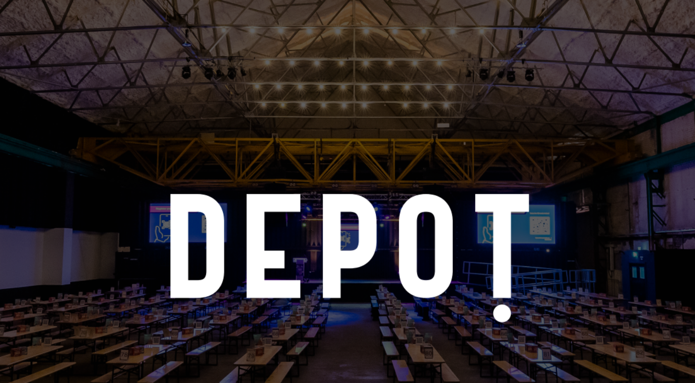 An image of The Depot in Cardiff, ready for a conference