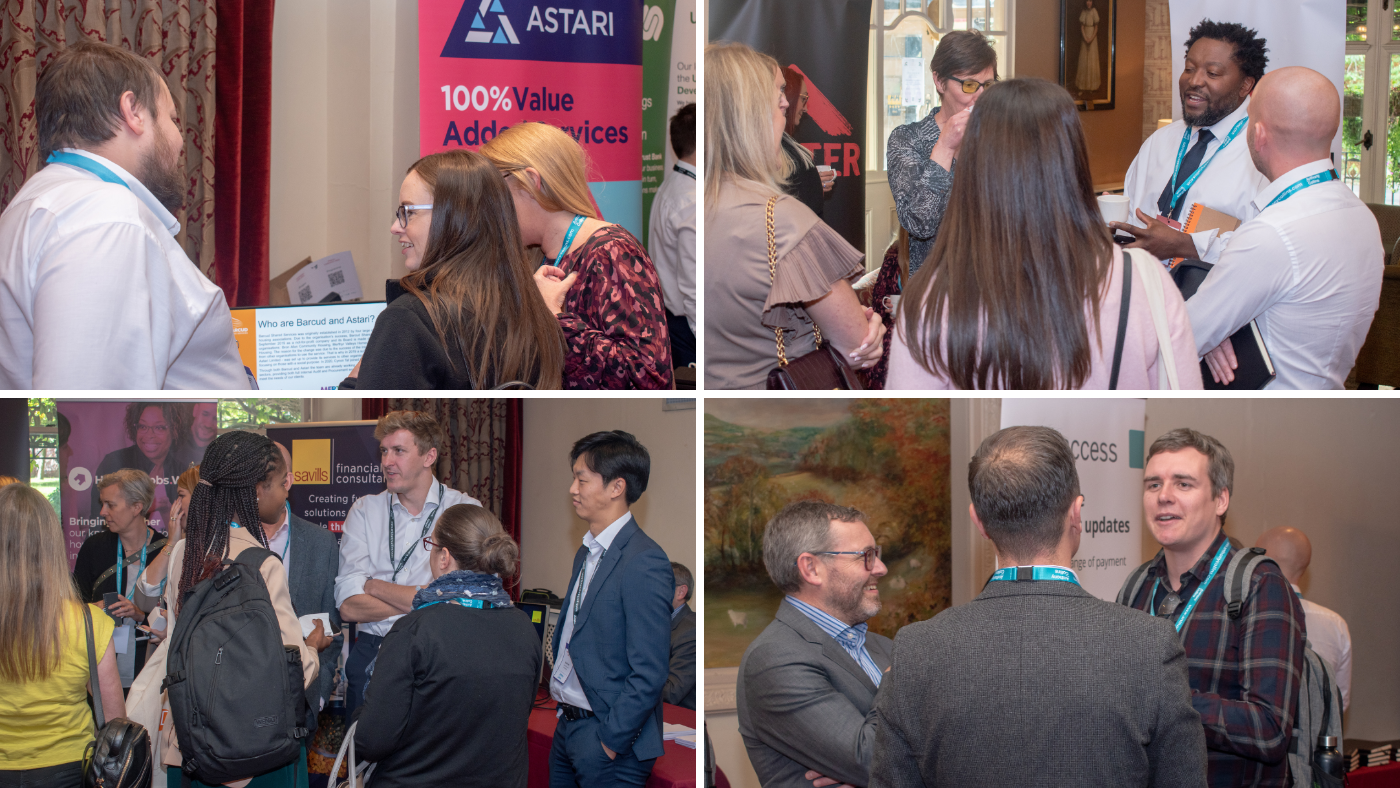 Collage of three images depicting a mix of sponsors and delegates at one of the recent CHC conferences
