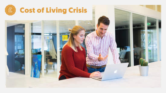 An advisor speaks with a tenant.