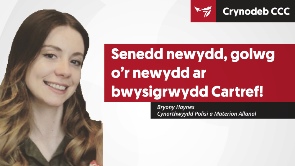 Senedd newydd, golwg o’r newydd ar bwysigrwydd Cartref!