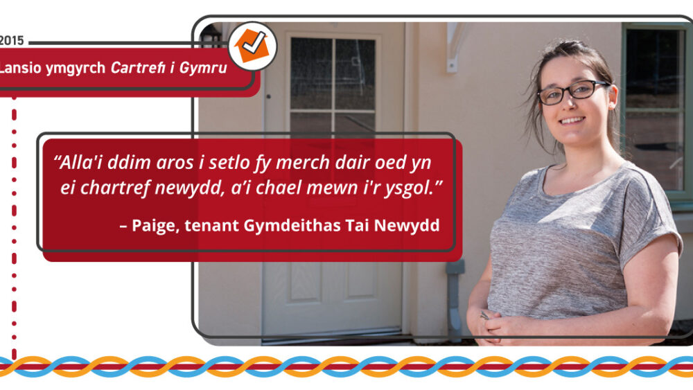 Dechrau newydd i denantiaid Greenwood Close